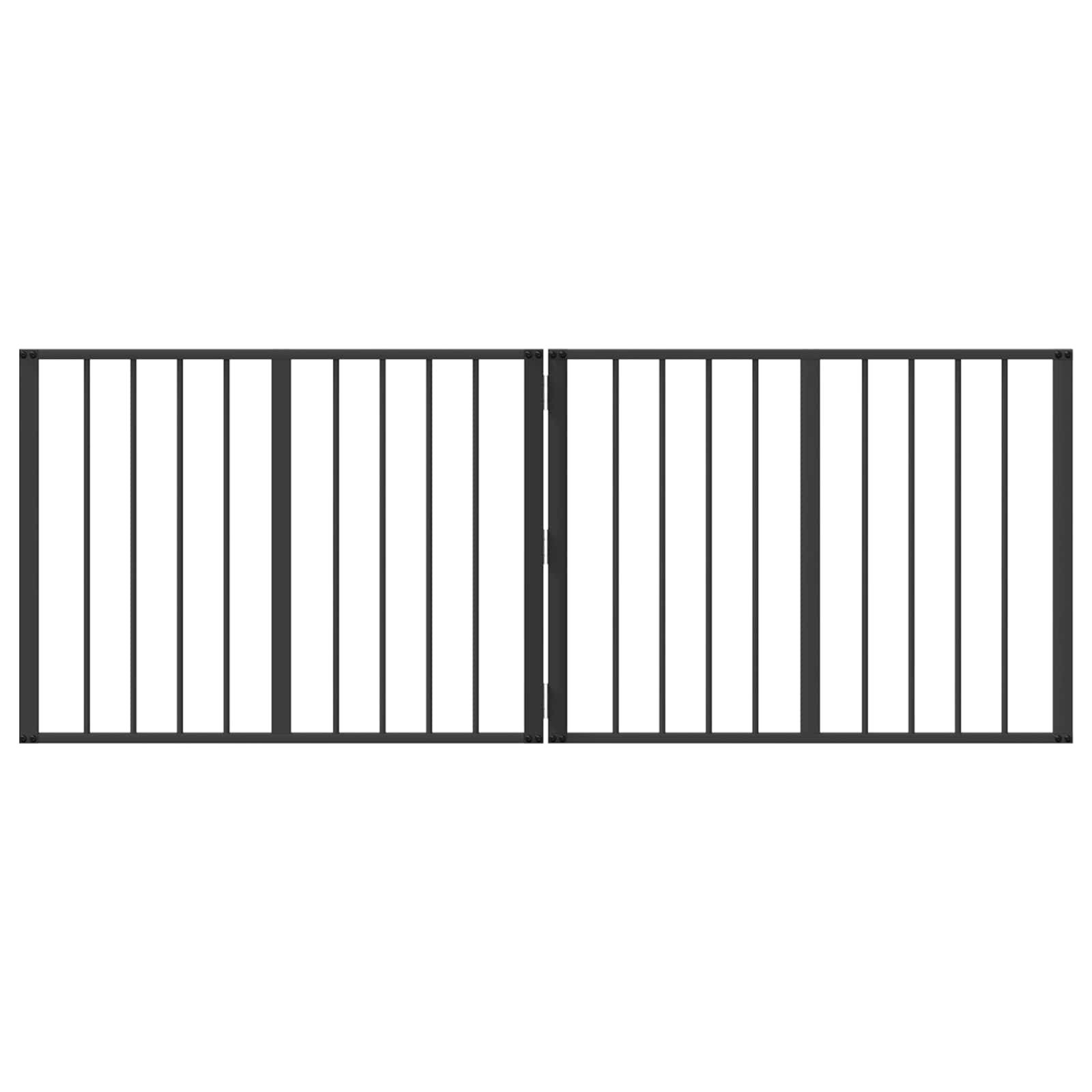 vidaXL Hundezwinger 80 x 60 cm Hunde Absperrgitter Faltbar 2er Set Schwarz 80x60 cm Verzin
