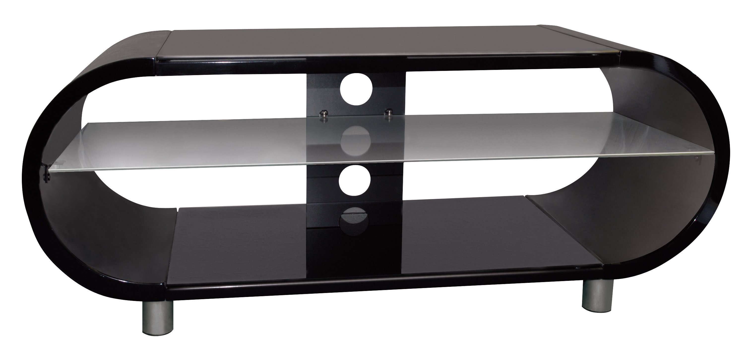 my wall TV-Ständer myWall TV / HiFi Geräte Regal belastbar bis max. 30 kg hochglanz schwa