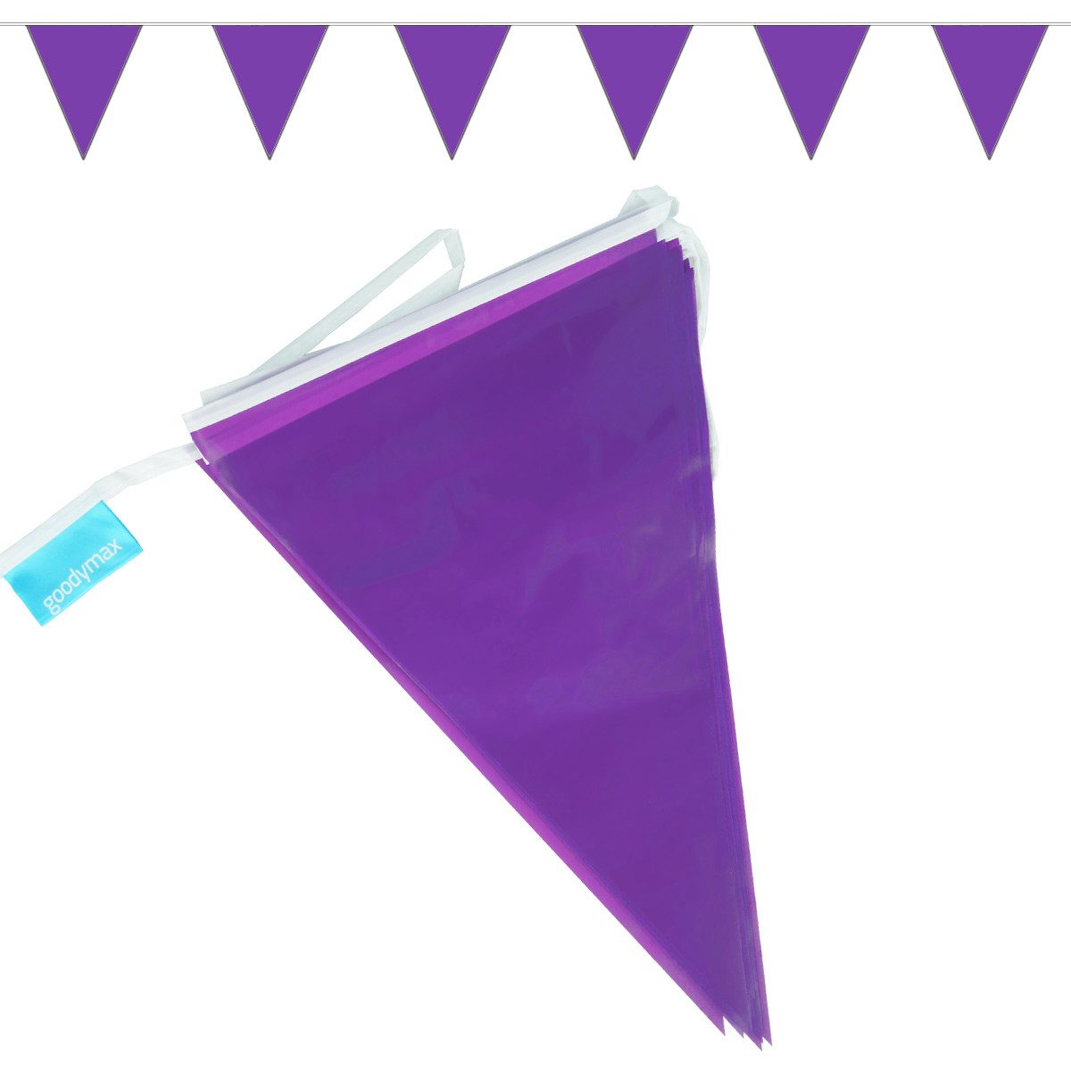 Goodymax Hängedekoration Wimpelkette 10 m, 20 Wimpel a 20 x 30 cm Girlande Fähnchen