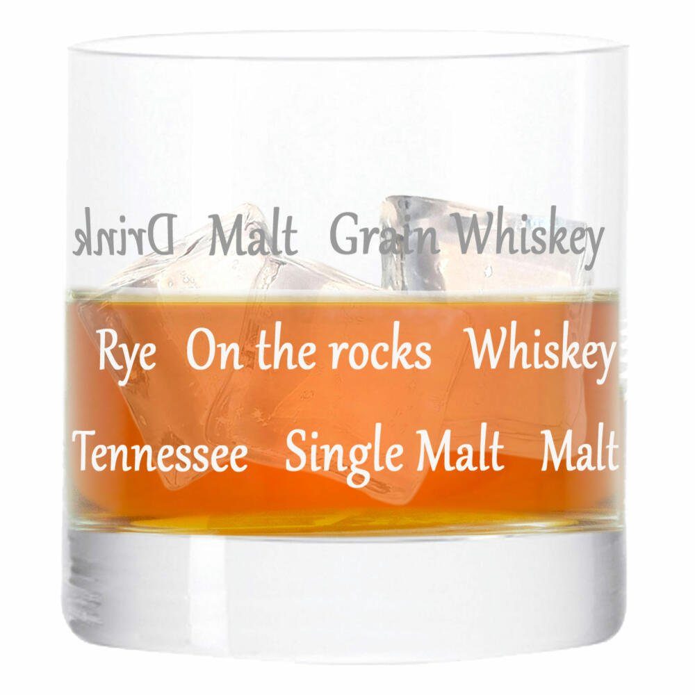 LEONARDO Whiskyglas Whiskytumbler Stil 04, Glas, lasergraviert