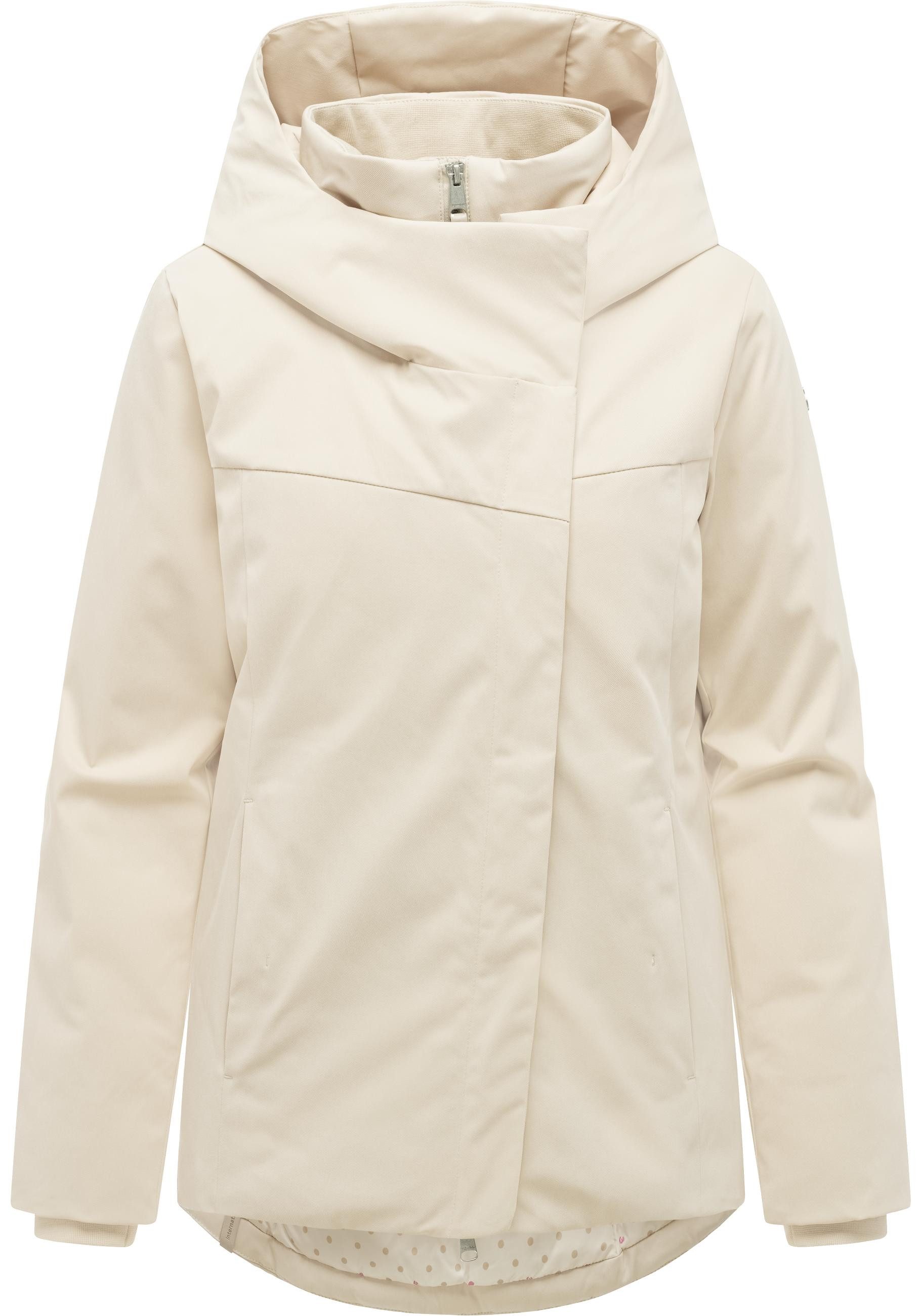 Ragwear Funktionsjacke Pavleen Short Y Warme Damen Winterjacke mit Stehkragen und Kapuze