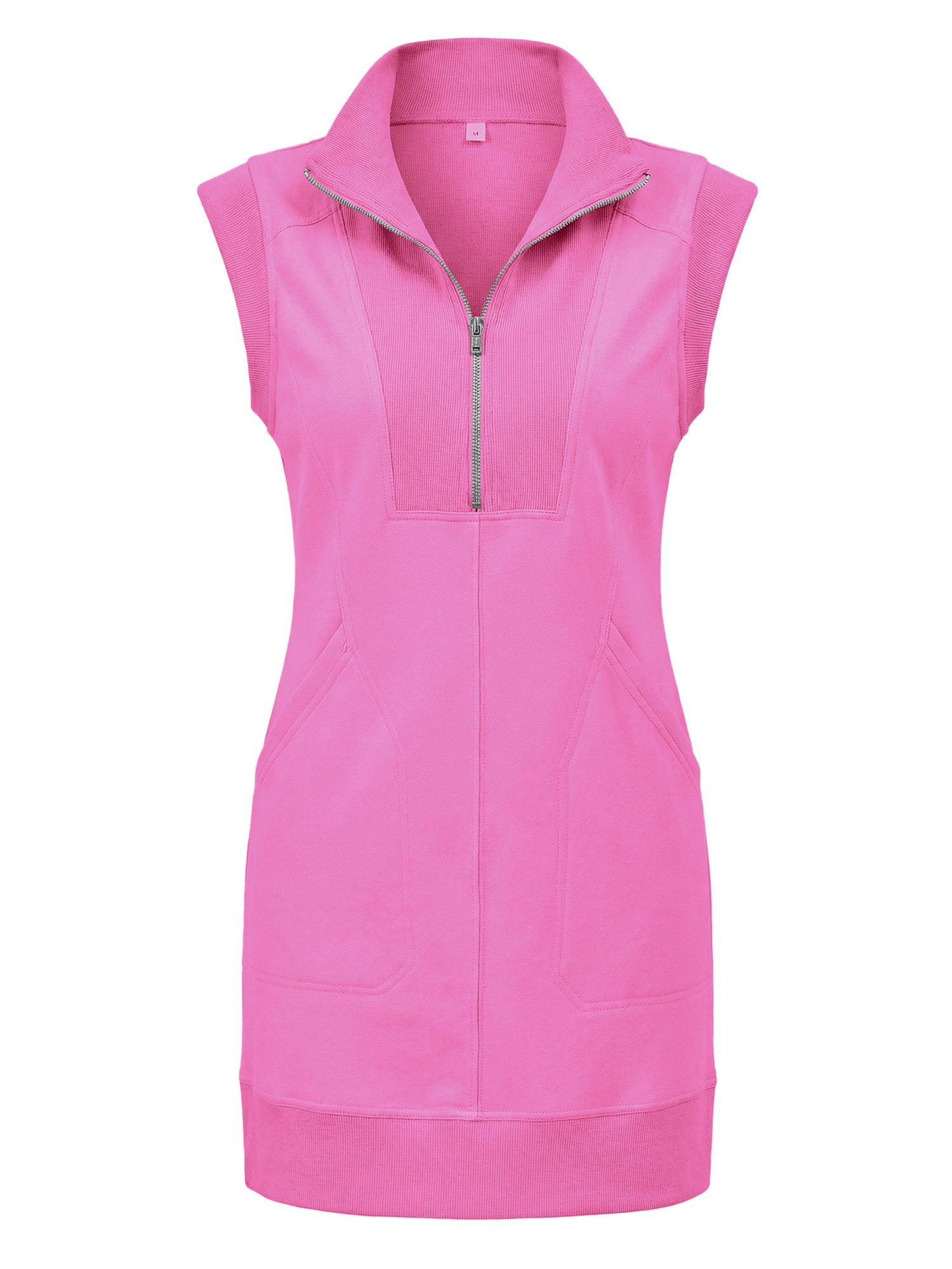 Sweatkleid Damen Sportkleid mit Half-Zip