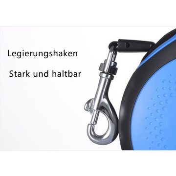 Dekorative Hundeleine Rollleinen für Hunde, 5M für Samll Mittelgroße und große Hunde, (1-tlg), für Spaziergänge bei Nacht, Laufen, Training, Joggen