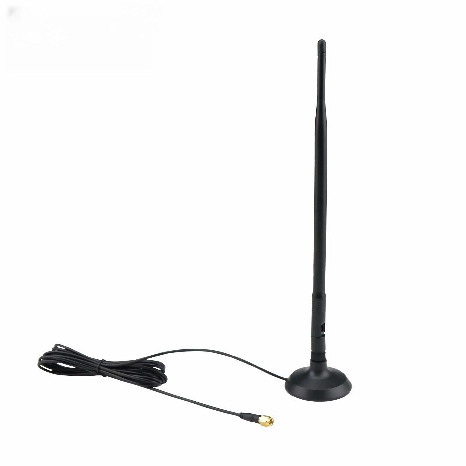 Bolwins O01 18dB WLAN Antenne Set Signalverstärker Verlängerungskabel Standfuß Netzwerkkabel, RP-SMA Stecker (vergoldet, Reverse SMA), RP-SMA Buchse (300 cm), Hochleistungs-WLAN-Antenne mit 18 dBi Signalverstärkung