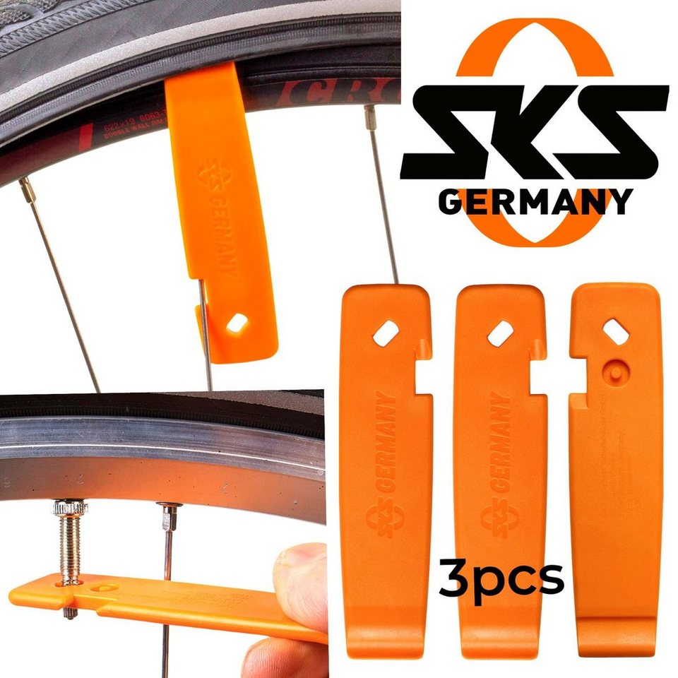 SKS Fahrrad-Montageständer SKS Levermen Fahrrad Reifenheber Werkzeug Set  (3-teilig) Orange