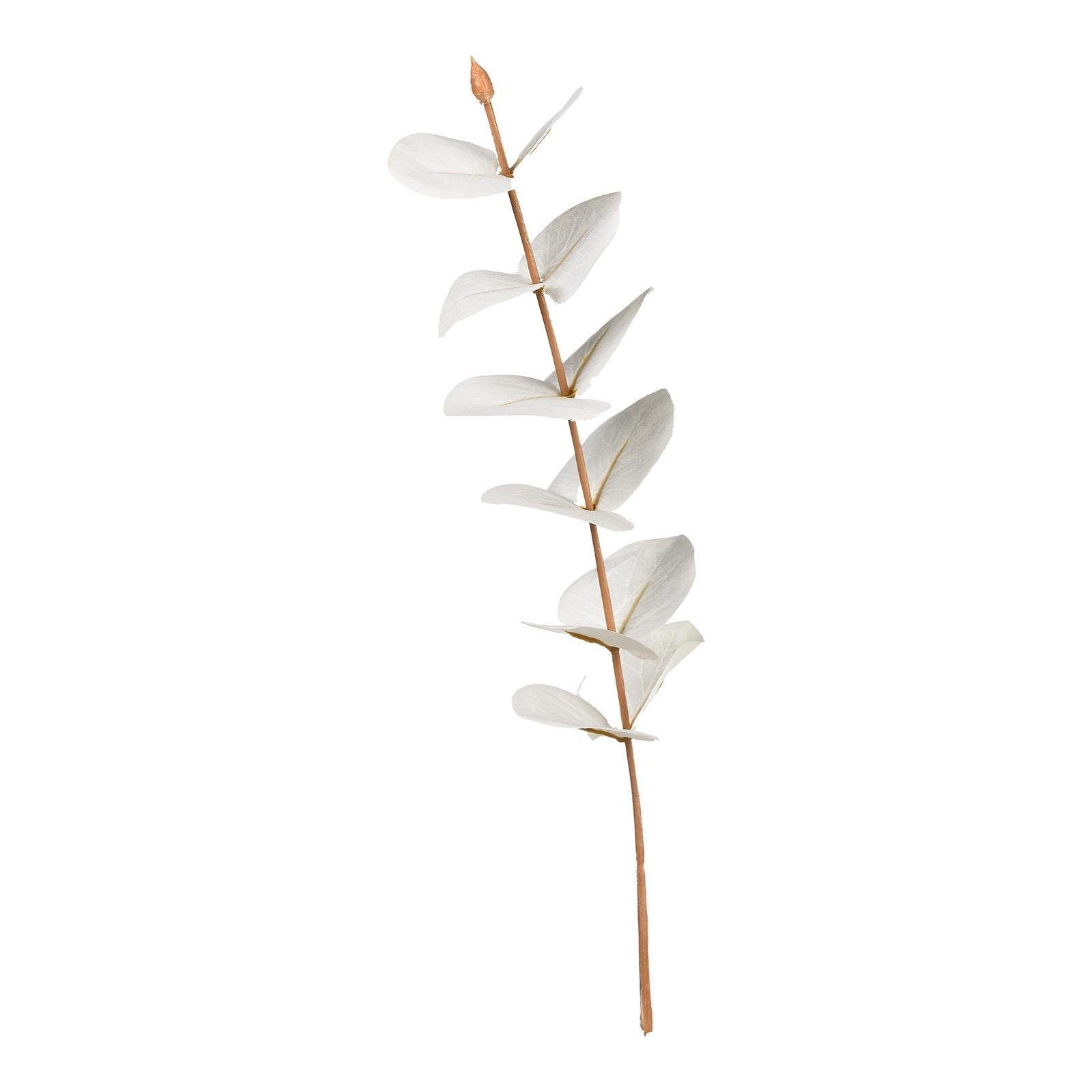 Kunst-Blumenpick Polyethylen, Zentimeter Kunstblume Draht, Depot, aus Offweiß 27 L Eukalyptus, Polyester,