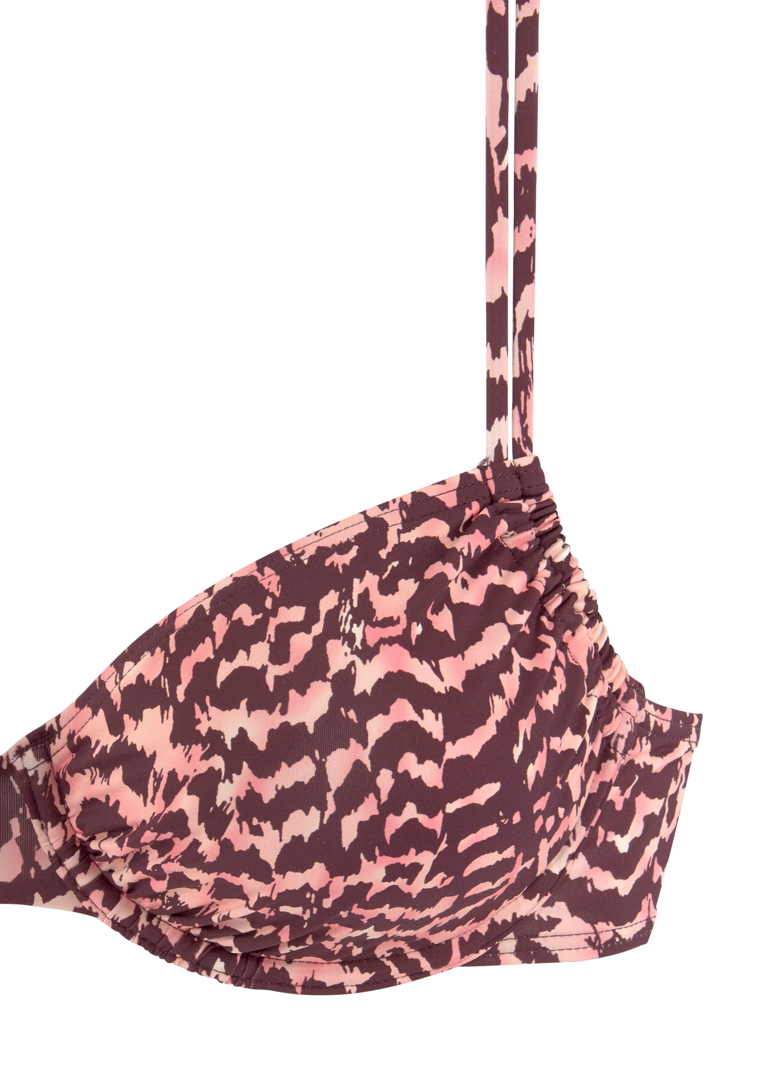 LASCANA Bügel-Bikini-Top Holly, mit Animalprint