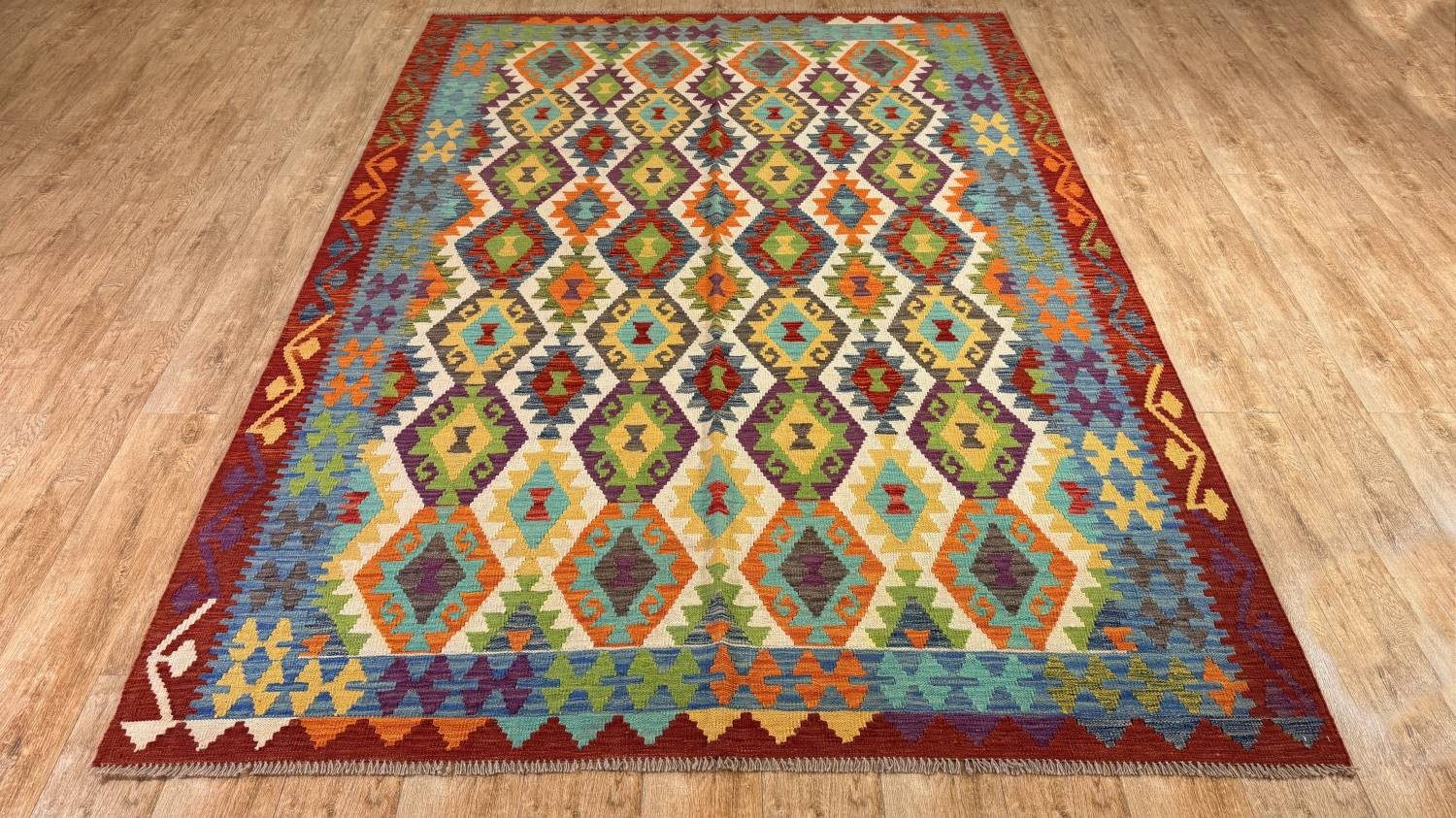 Rug Studios Teppich KELIM ORIGINAL HANDGEARBEITET, Rechteckig, Höhe: 5 mm, Handgewebt, 215 x 294 cm, Multi