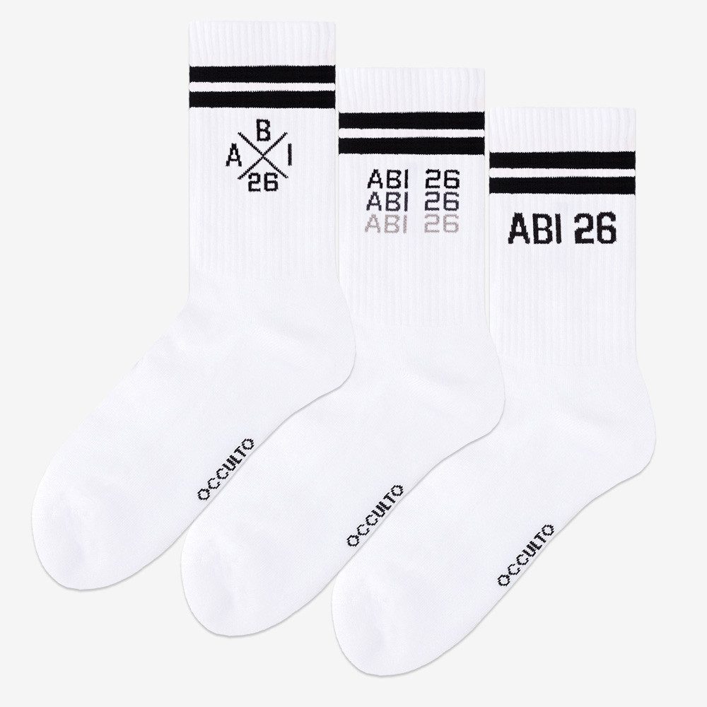 OCCULTO Tennissocken Damen & Herren Abi Tennissocken 3er Pack (Modell: Abi) (3-Paar)