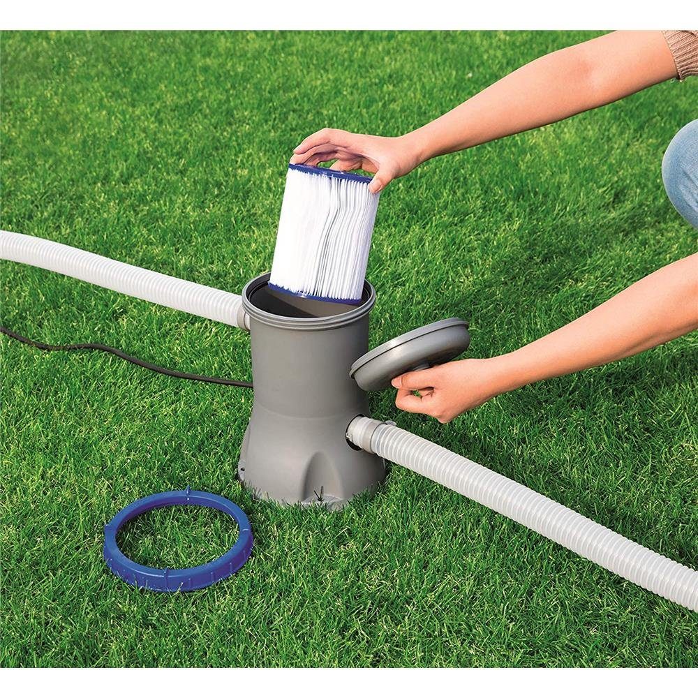 Bestway Pool-Filterkartusche 2er Pack Gr.II, Durchmesser 10.6 cm x 13.6 cm, 2 Stück, Schwimmbecken Filter