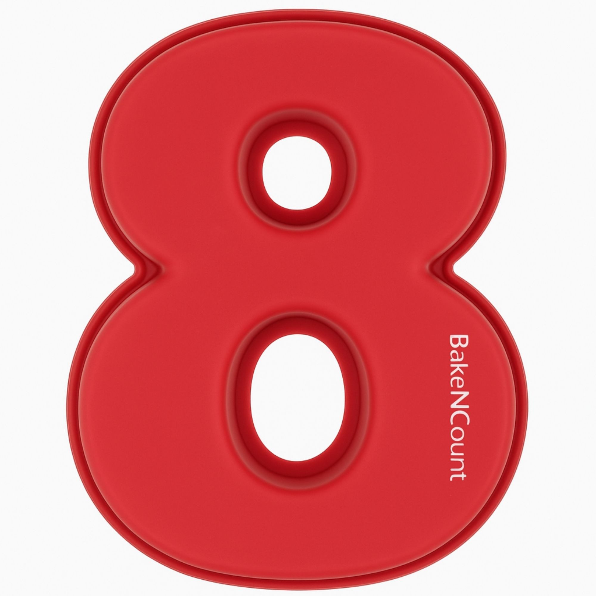 BakeNCount Backform BakeNCount Kuchen Backformen-Set Zahlen, extra Groß, aus Silikon