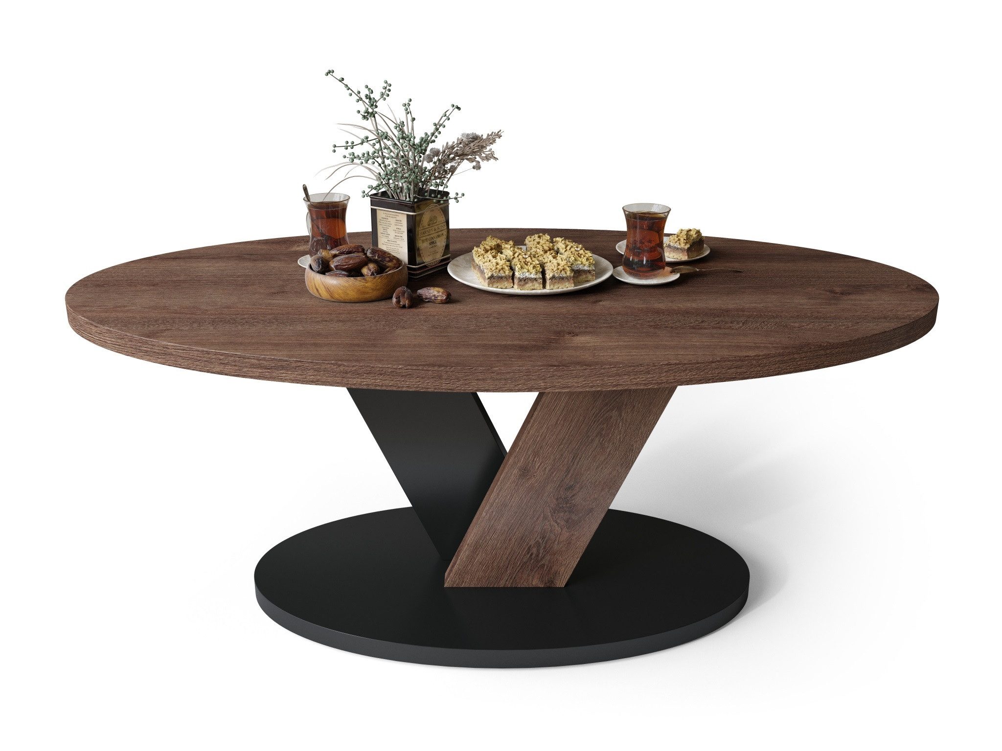 designimpex Couchtisch Design Couchtisch Lova oval Wohnzimmertisch ovaler T günstig online kaufen