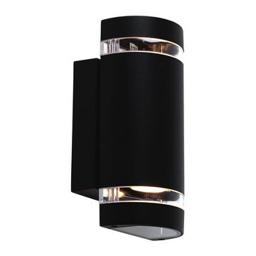 Kanlux Außen-Wandleuchte, Leuchtmittel nicht inklusive, Wand Lampe Leuchte Beleuchtung Outdoor ALU Druckguss schwarz halbrund