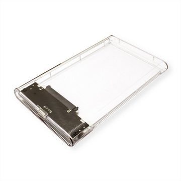 VALUE Festplatten-Gehäuse Externes HDD/SSD-Gehäuse, 2,5", SATA 6.0 Gbit/s zu USB 3.2 Gen 1 Typ C