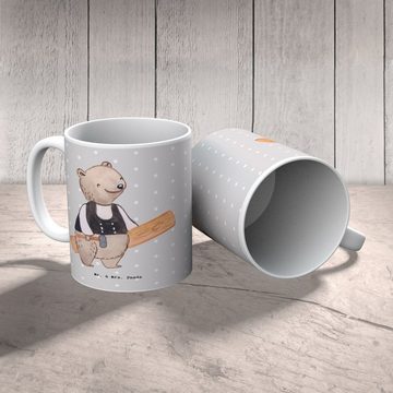 Mr. & Mrs. Panda Tasse Zimmermann Herz - Grau Pastell - Geschenk, Abschied, Tasse Motive, Re, Keramik, Einzigartiges Botschaft