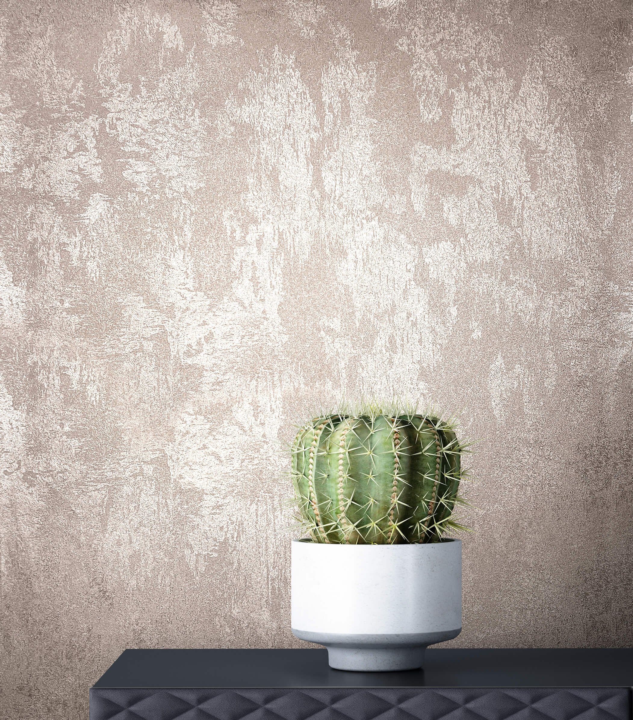 Newroom Vliestapete, Rosa Tapete Industrial Beton-Optik günstig online kaufen