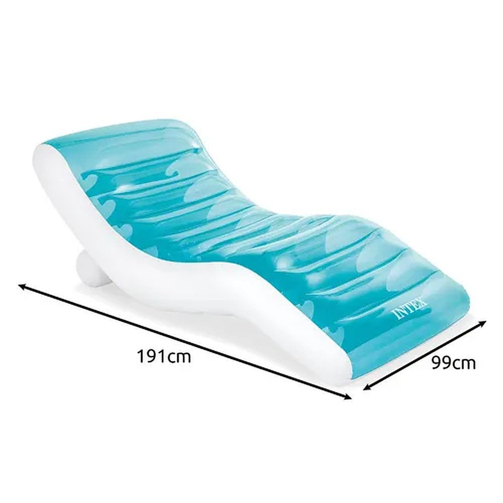 Intex Luftmatratze Wasserliege Poolliege Schwimmliege, (Spar-Set, 1-St., 191 x 99 cm ergonomisch), Ergonomisch, 2 Luftkammern, kippstabil, bis 100 kg