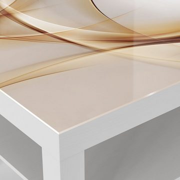 DEQORI Couchtisch 'Elegante Goldene Wellen', Glas Beistelltisch Glastisch modern