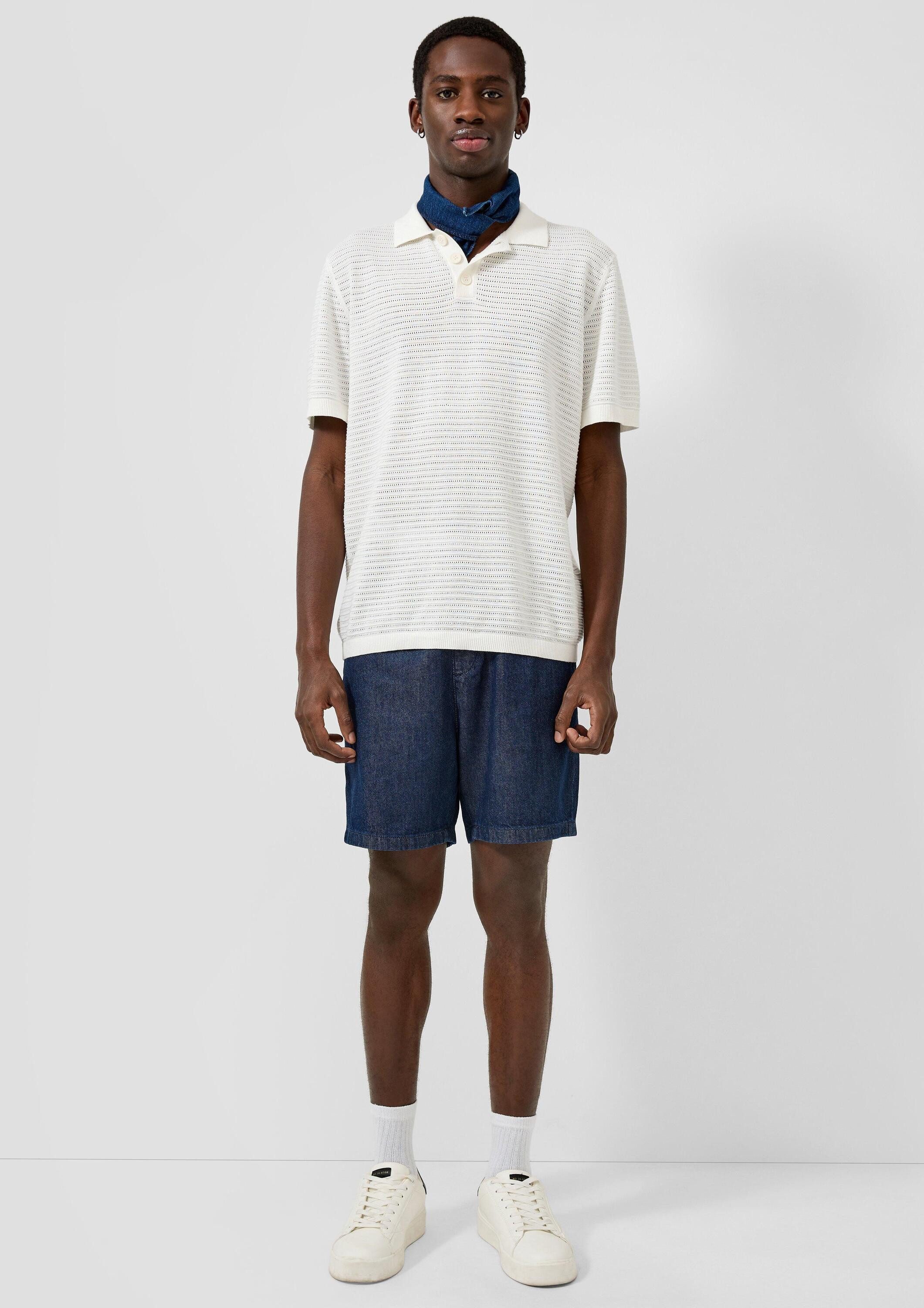 QS Jeansshorts Jeans-Bermuda Denim Joggershorts / Mid Rise
