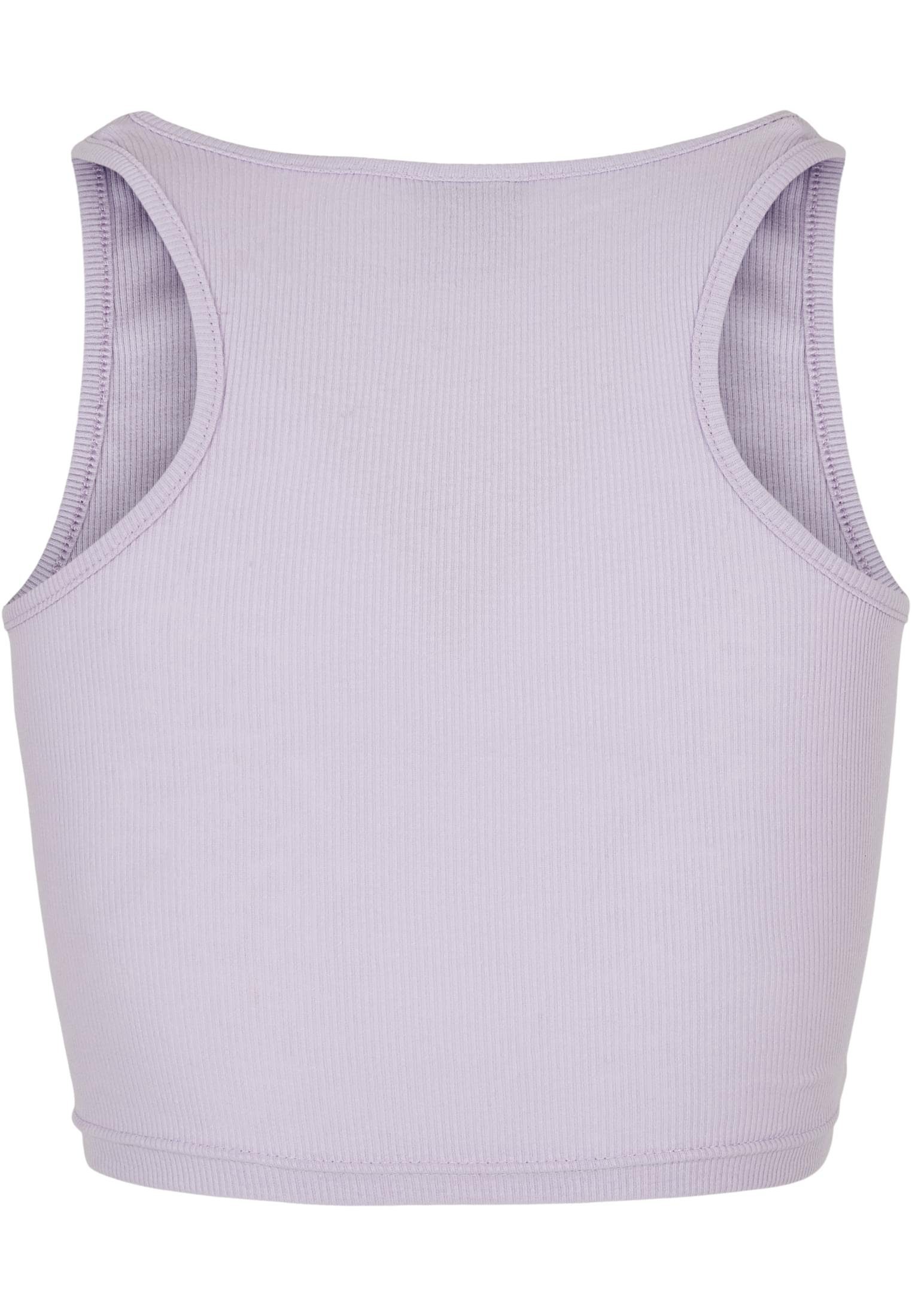 URBAN CLASSICS Cropped (1-tlg) Damen Top Rib T-Shirt lilac Ladies