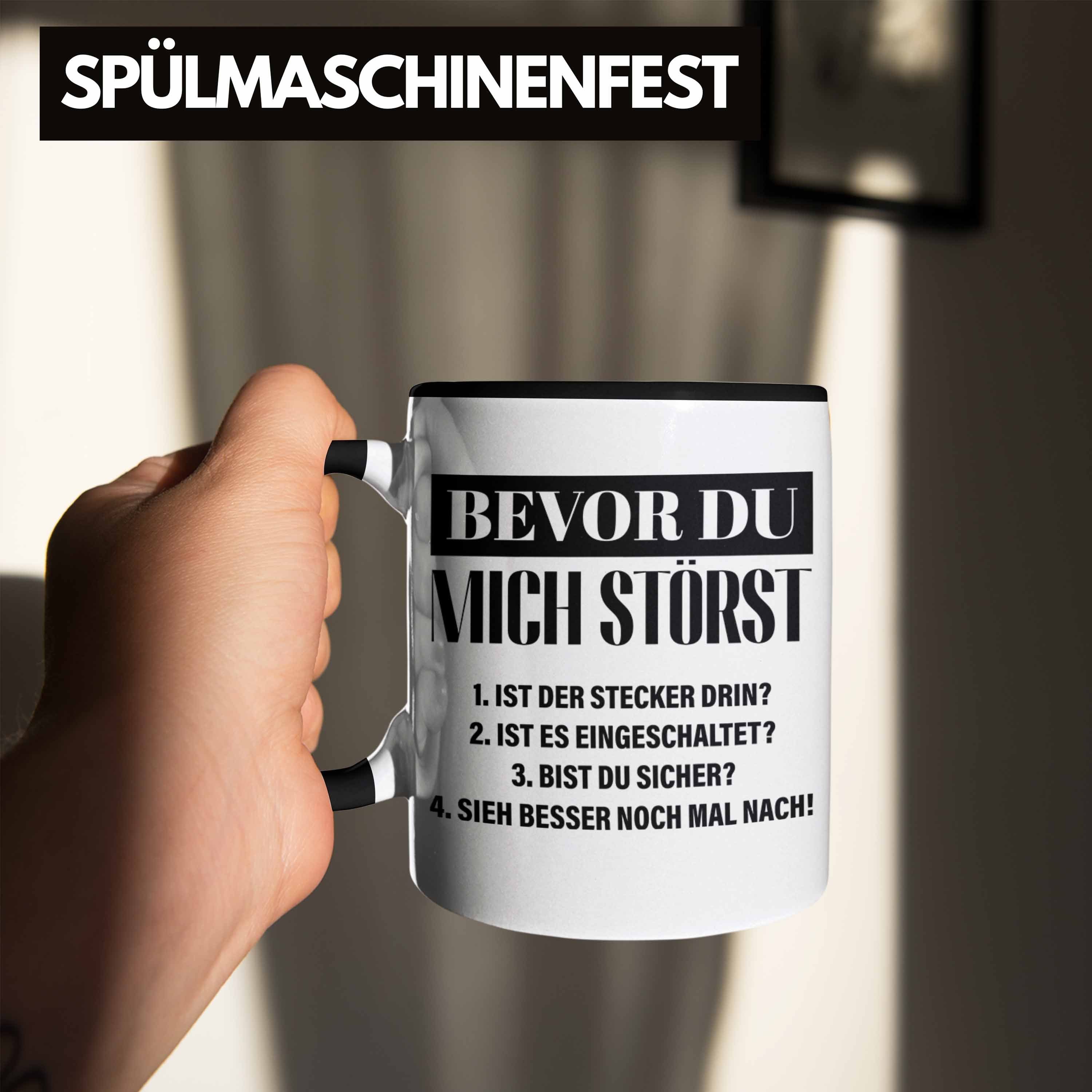 - Schwarz Lustiger Trendation IT Techniker Geschenk Tasse Informatiker Support IT Männer Spruch Trendation Tasse Geschenk