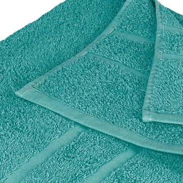 StickandShine Handtuch Handtücher Badetücher Saunatücher Duschtücher Gästehandtücher in Petrol zur Wahl 100% Baumwolle 500 GSM