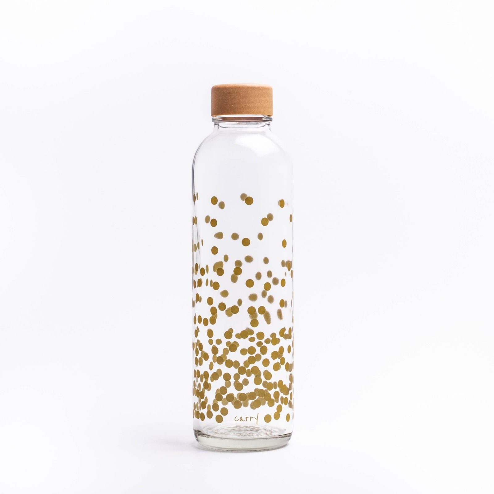 yogabox Trinkflasche CARRY 0.7 l PURE GOLD GLAS, Regional produziert | Trinkflaschen