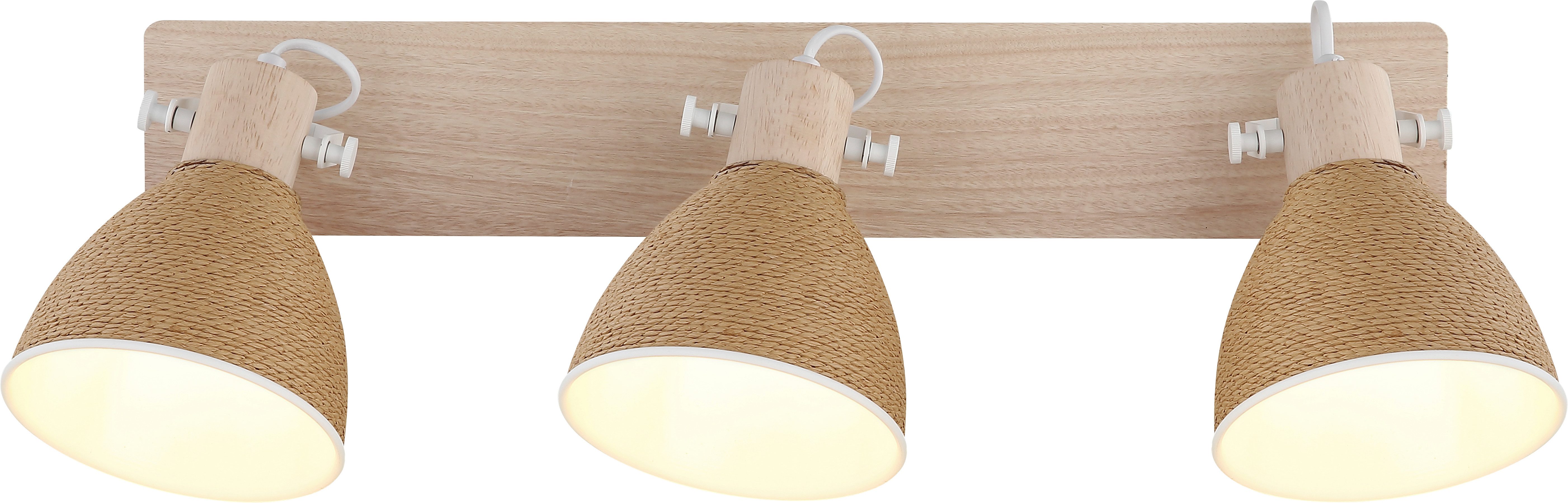 GLOBO LIGHTING Deckenstrahler LYNDON, ohne Leuchtmittel, Strahler Holzoptik, schwenkbar, vielseitig & modern einsetzbar
