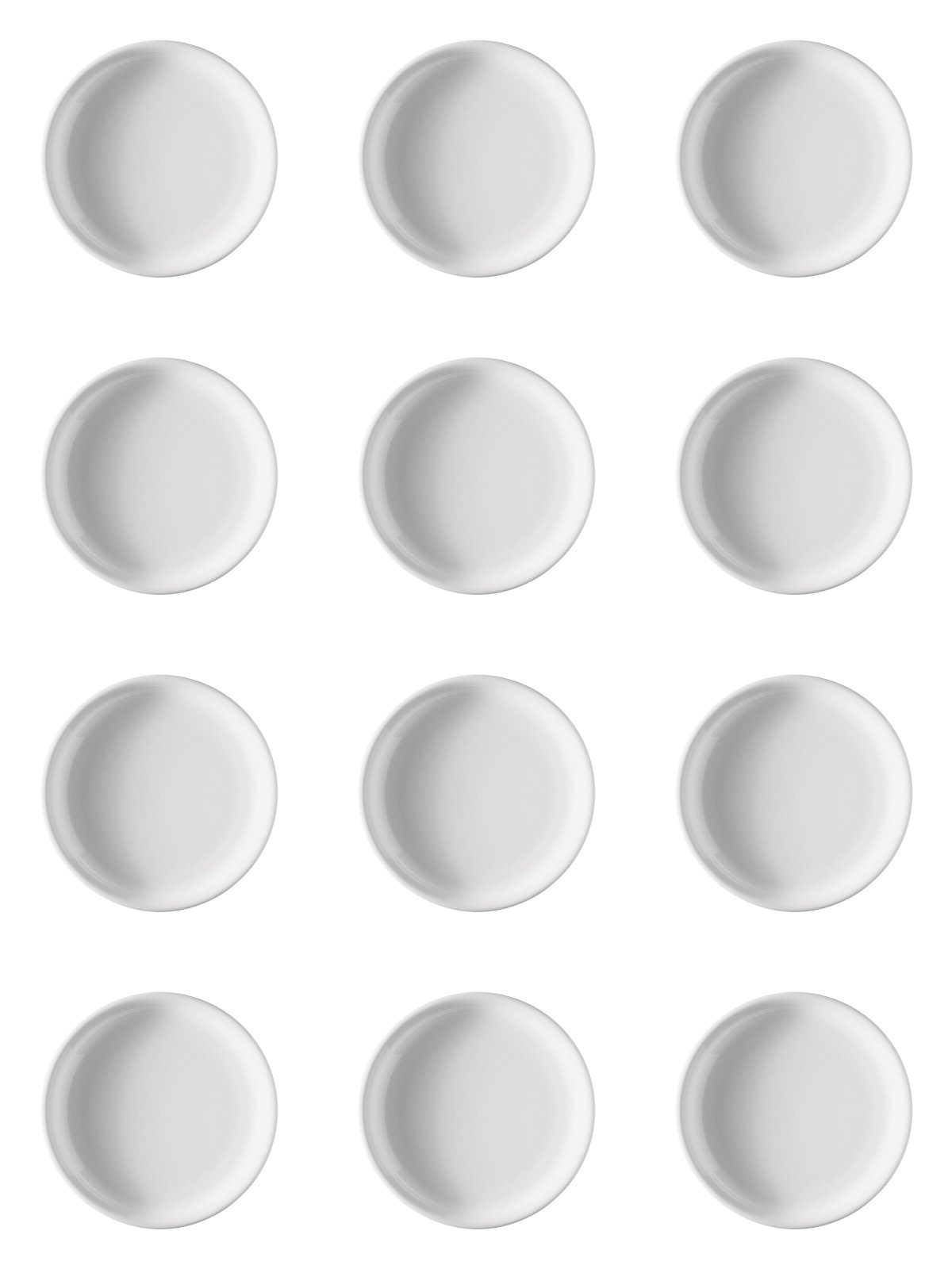 Thomas Porzellan Frühstücksteller Frühstücksteller 20 cm - TREND Weiß - 12 Stück, (12 St), Porzellan, spülmaschinenfest und mikrowellengeeignet