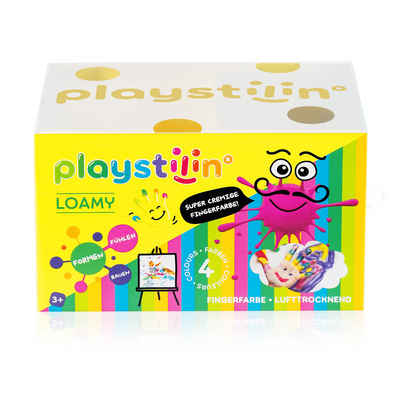 Playstilin® Fingerfarbe LOAMY, extra cremige Fingermalfarbe, lufttrocknend