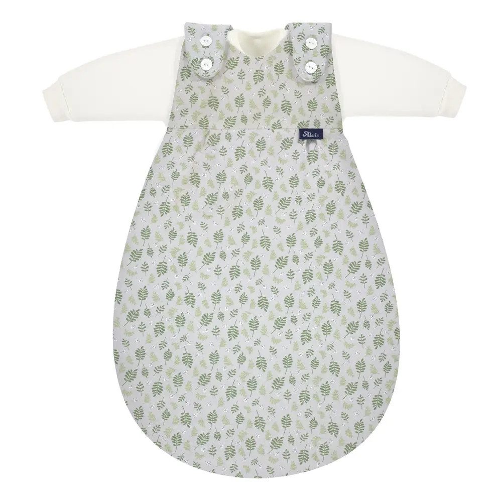 Alvi® Babyschlafsack ALVI Baby-Mäxchen 3tlg. Organic Cotton Drifting Leaves, 68/74