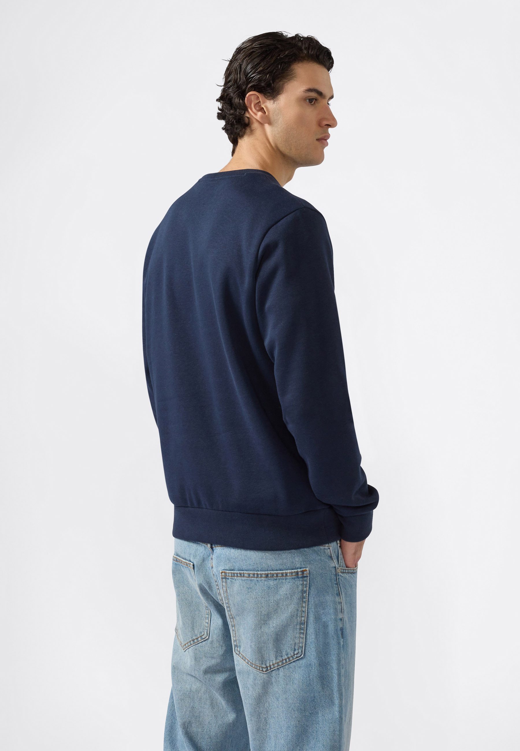 Champion Kapuzensweatshirt BASICS Fleece Crewneck Sweatshirt Large Logo