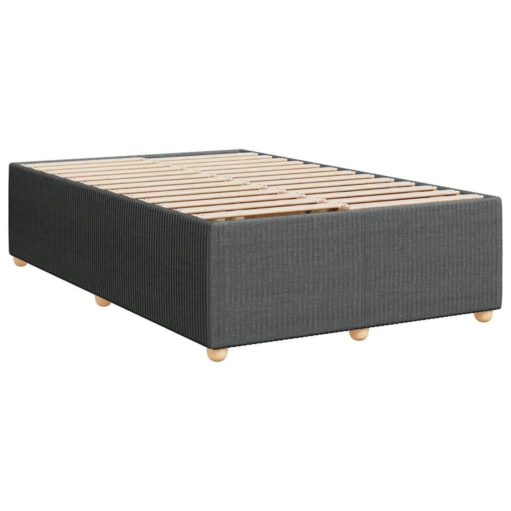 vidaXL Bett Bettgestell ohne Matratze Dunkelgrau 120x200 cm Stoff
