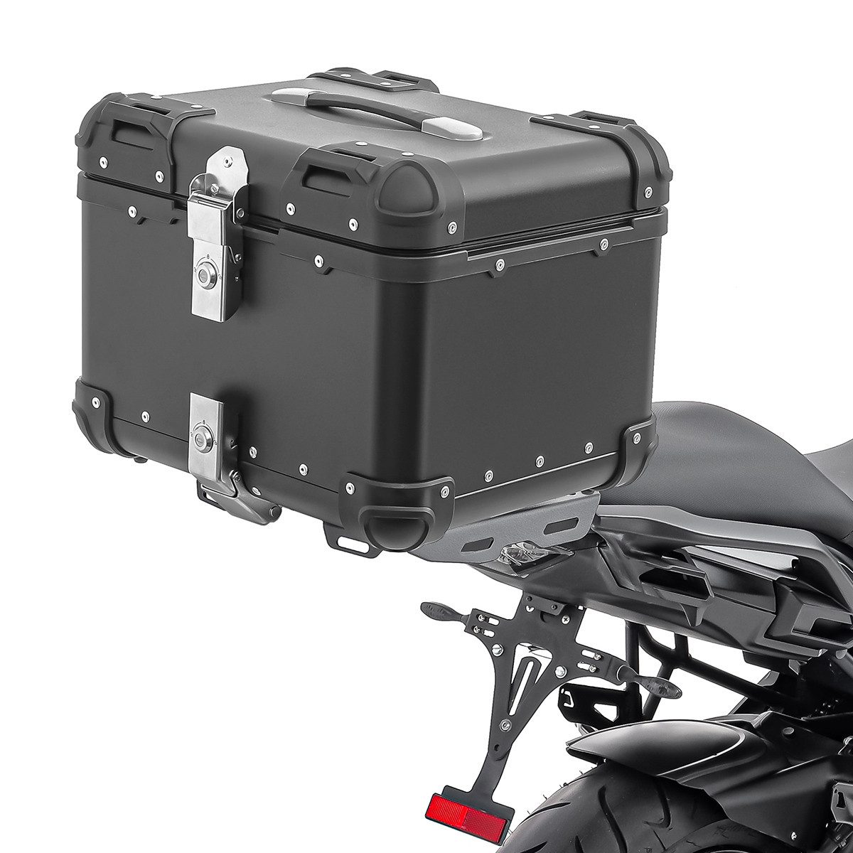 Bagtecs Topcase Set Alu Topcase + Gepäckbrücke für Kawasaki Versys 650 14-25 XS45 schw