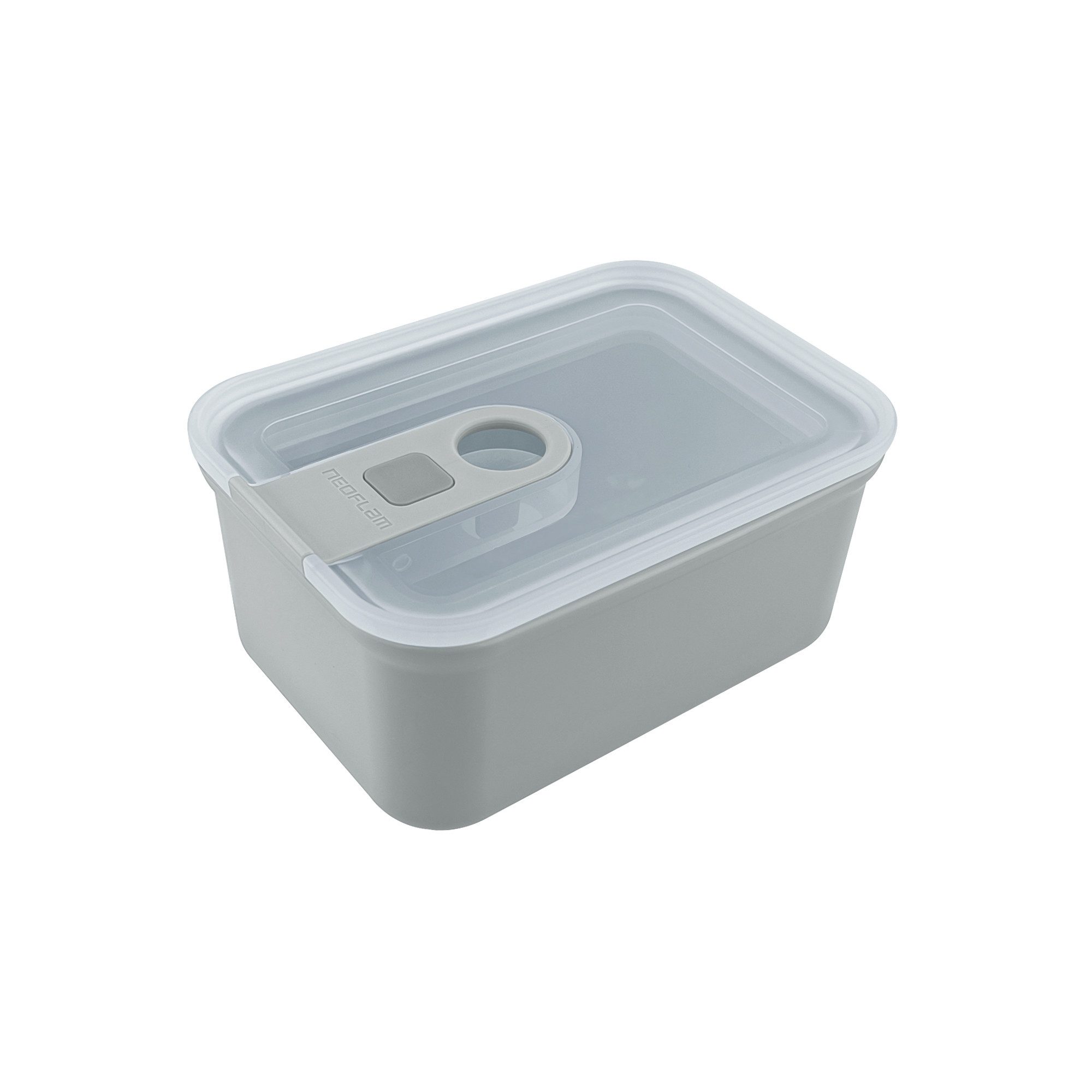 NEOFLAM® Vorratsdose Perfect Seal Vorratsdose, rechteckig, 560ml, grau, Kunststoff (PP), (1-tlg)