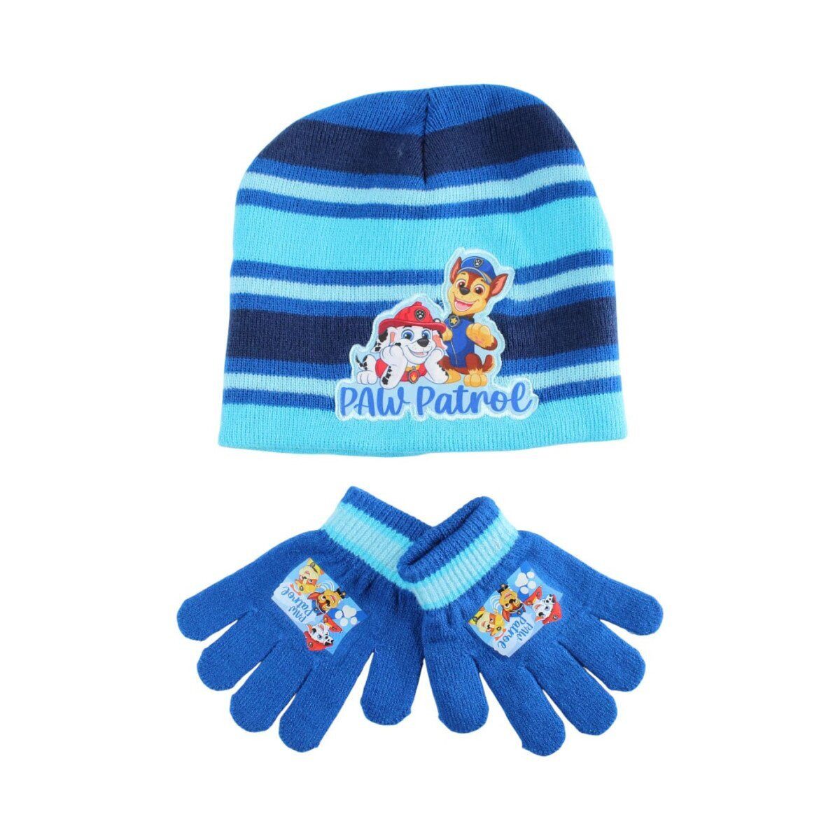 PAW PATROL Fleecehandschuhe Paw Patrol Ready Kinder Mütze & Handschuh Set Winter