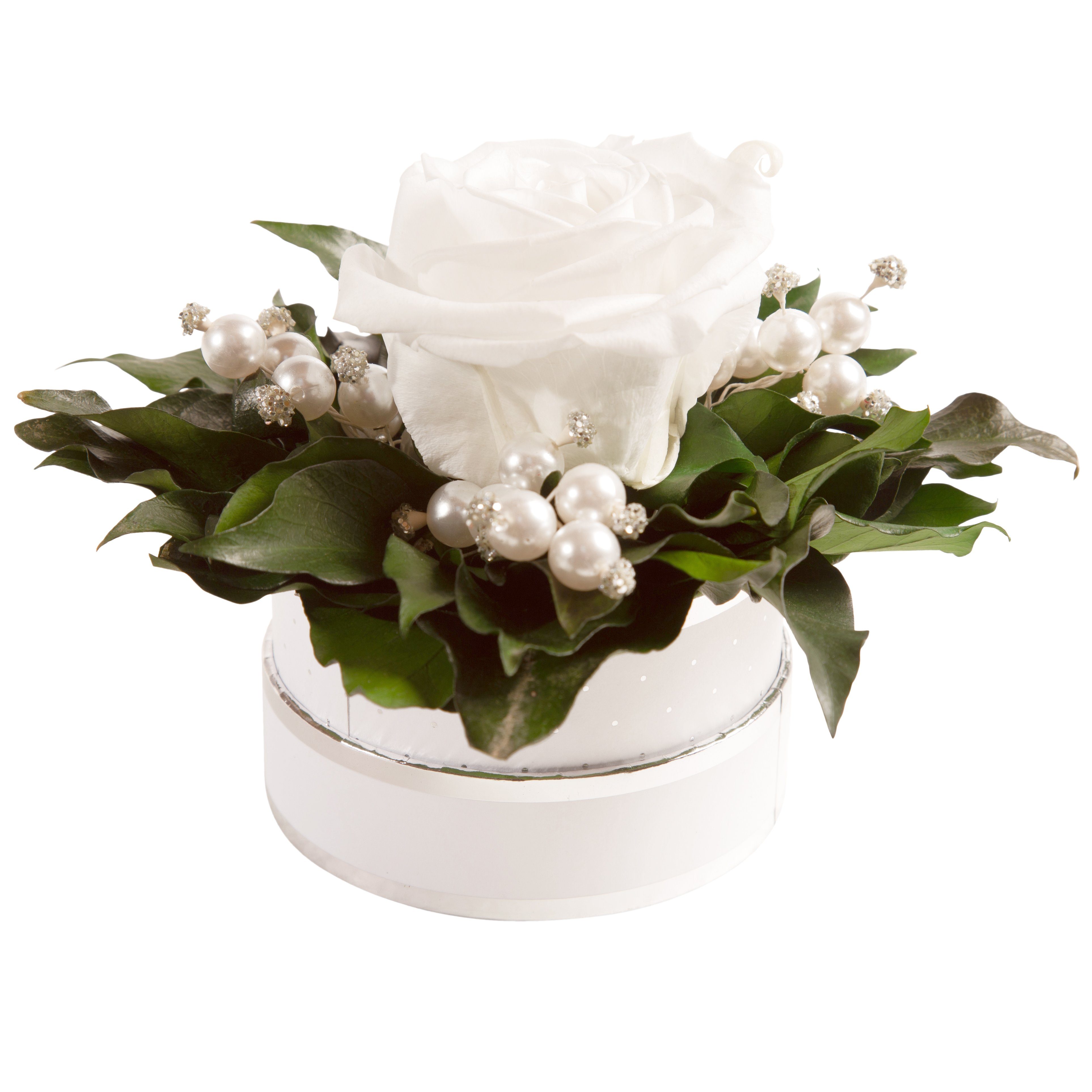 Kunstblume Infinity Rosenbox Diamonds and Pearls günstig online kaufen