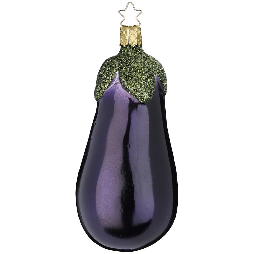 INGE-GLAS® Christbaumschmuck Aubergine 12,5cm (1-tlg), mundgeblasen, handbemalt