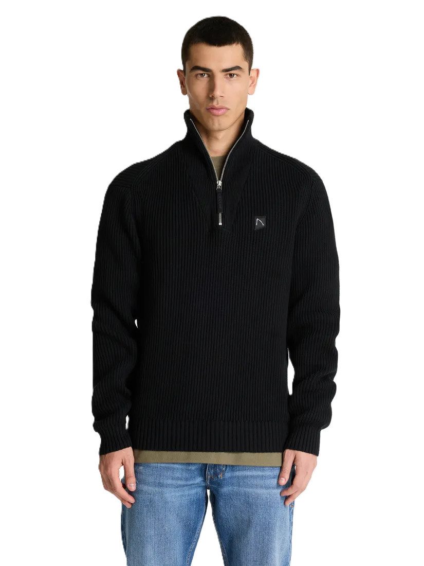 CHASIN' Strickpullover OLIVER HALF ZIP - Troyer - Strickpullover mit Stehkragen