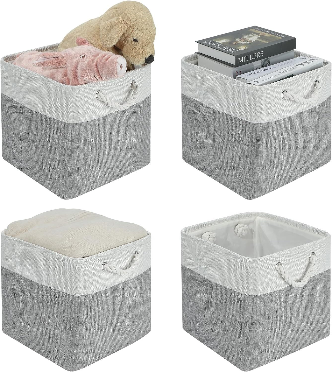 HAUSS SPOLE Aufbewahrungsbox 4er-set 33*33*33 Aufbewahrungskorb Ordnungsbox günstig online kaufen