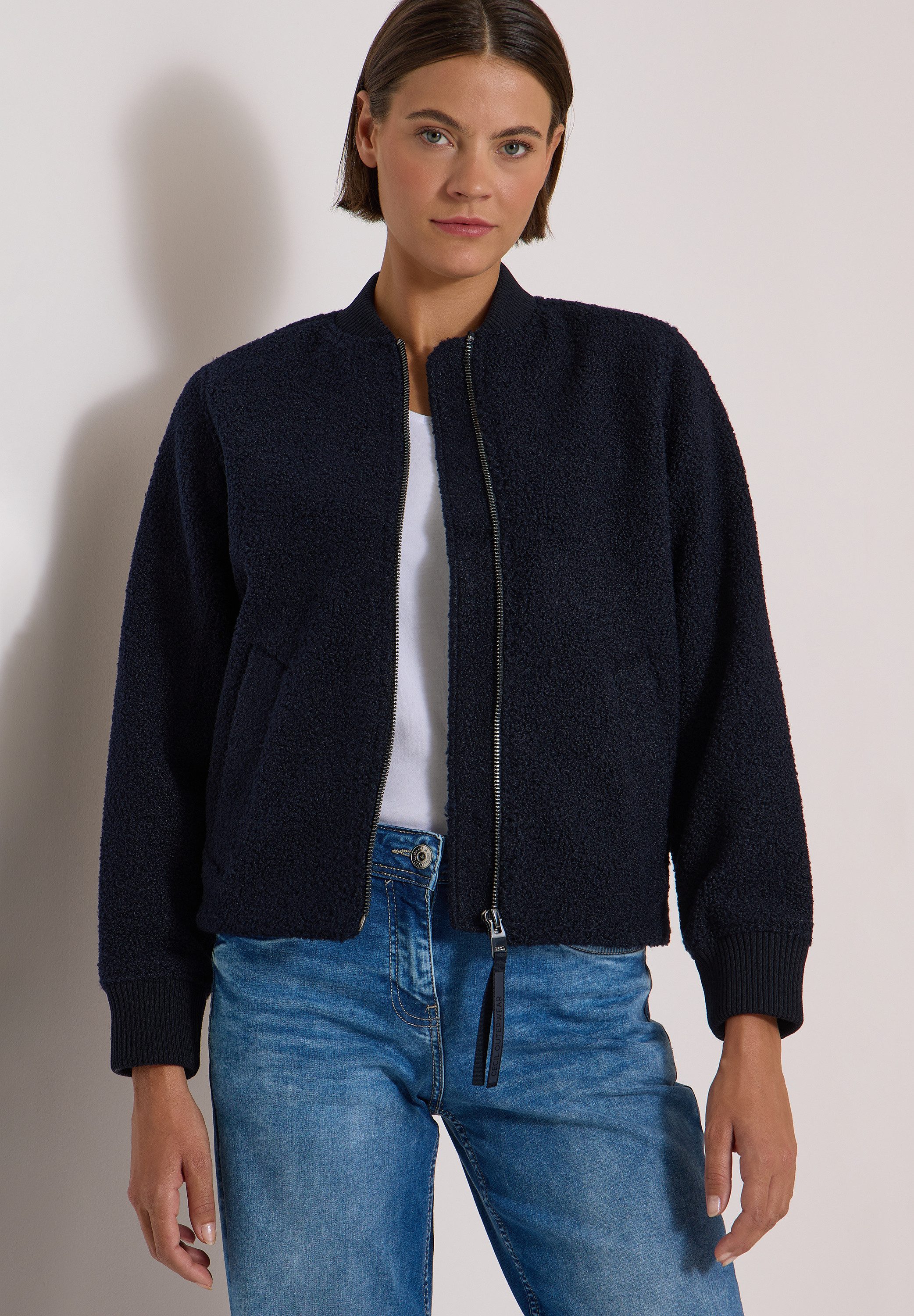 CECIL Blouson aus softem Materialmix