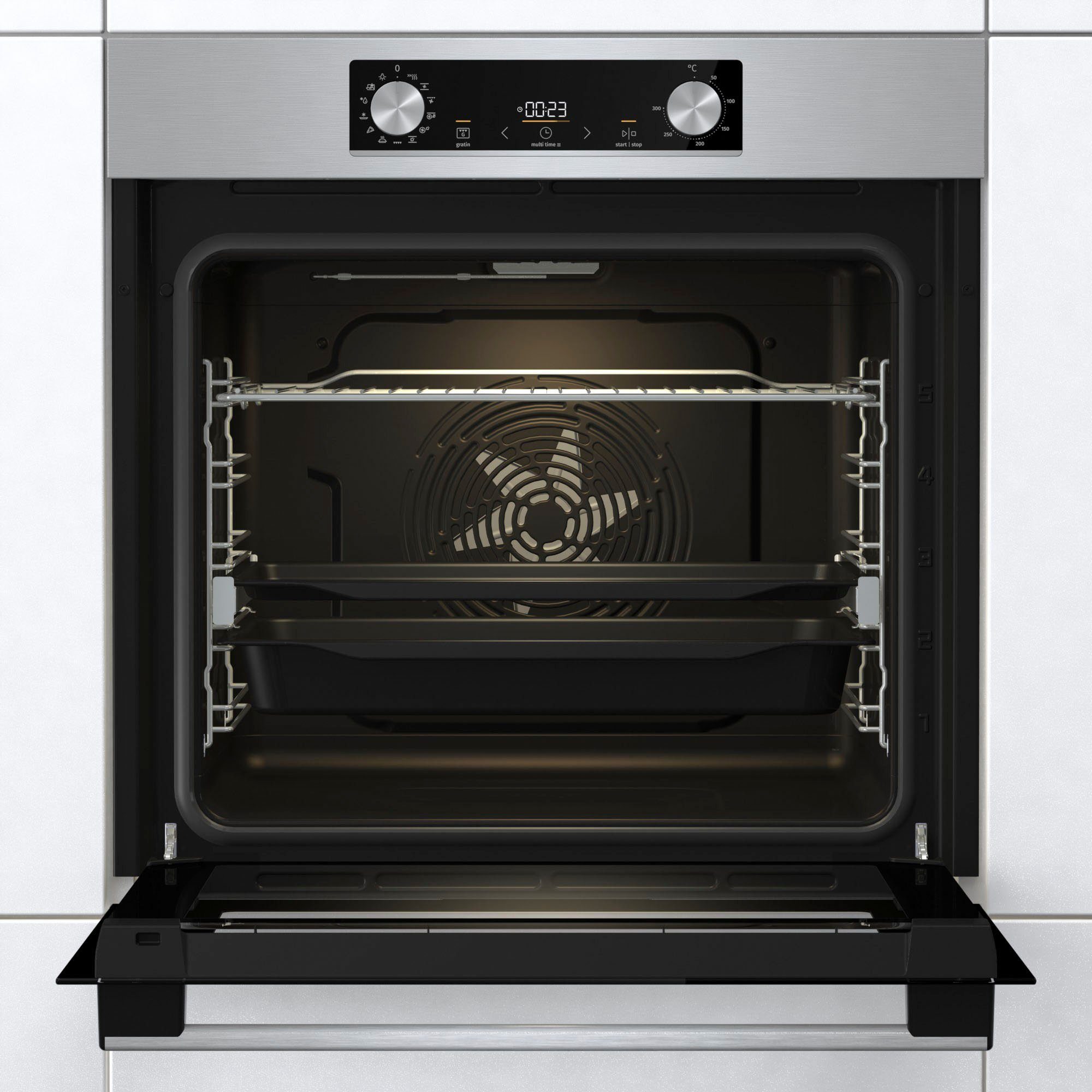 GORENJE Einbaubackofen BOS6737E13, Aqua-Reinigungsfunktion, AirFry-Funktion