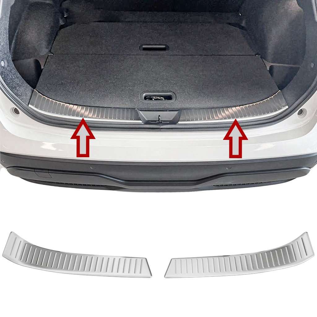 RECAMBO Ladekantenschutz für Nissan Qashqai J12, BJ ab 2021> Stoßstangenschutz, V2A rostfrei, Exklusive Optik, praktischer Schutz & perfekte Passform