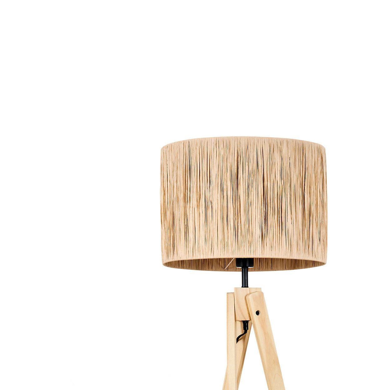 Stehlampe Stehlampe aus Holz/Bast in Naturfarben