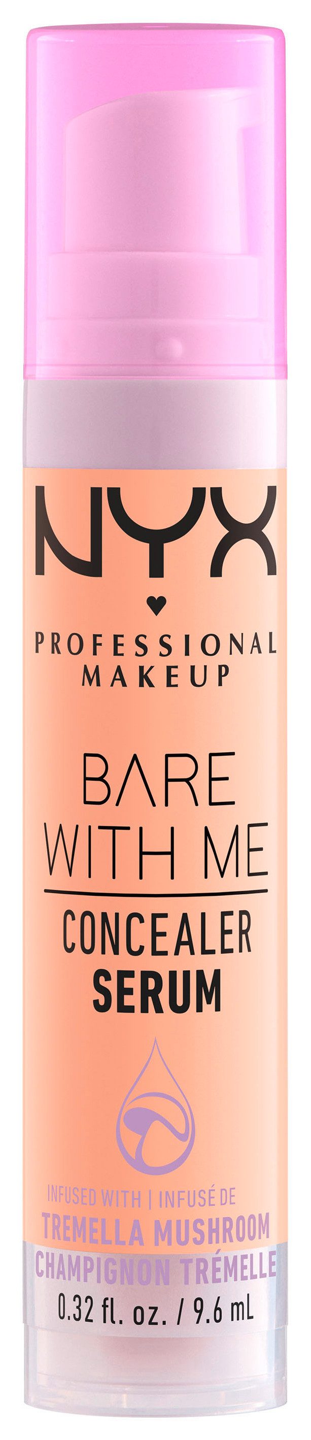 NYX PROFESSIONAL MAKEUP Concealer BARE WITH ME CONALER SERUM, mittlere Deckkraft, kaschiert, rote oder entzündete Hautstellen