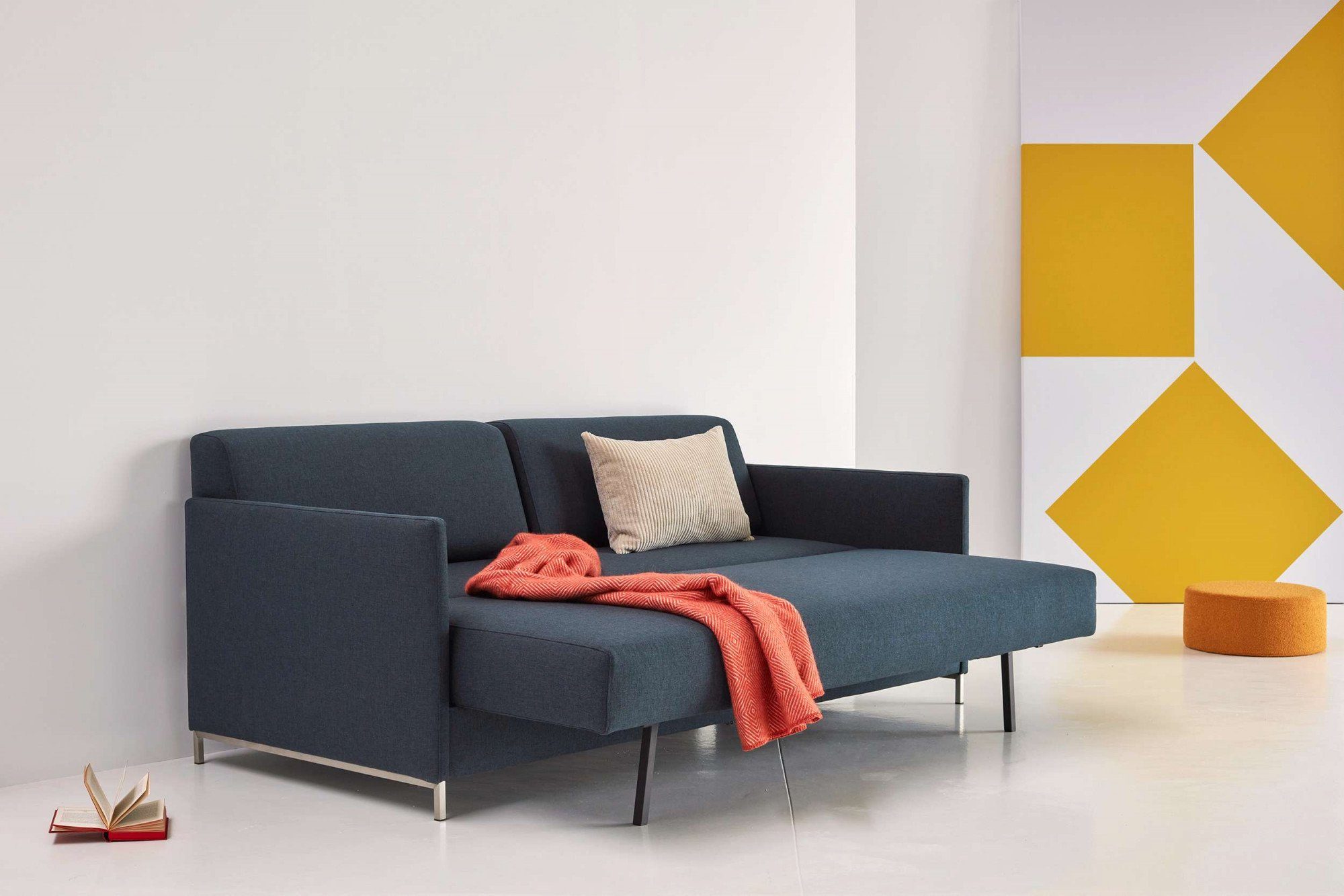 3-Sitzer Blau INNOVATION Klassisches Schlafsofa, Sofa, Nordham, kompaktes LIVING Sehr Bett Komfortables ™