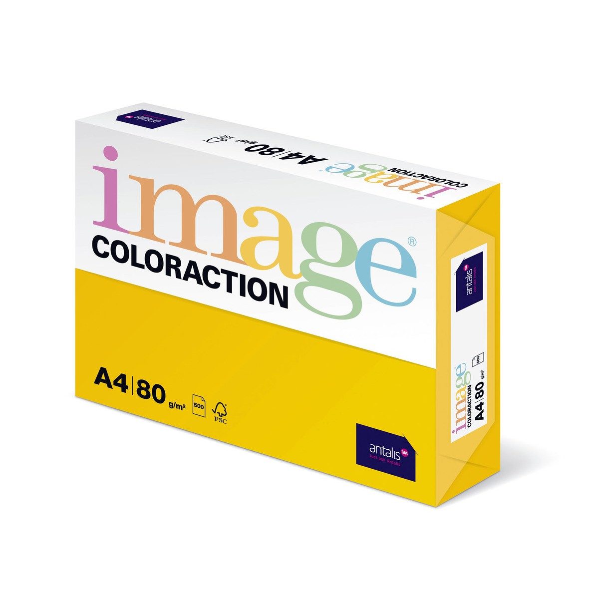 ANTALIS Drucker- und Копировальная бумага Копировальная бумага image COLORACTION 80g/m² sonnengelb DIN A4 500 Blatt