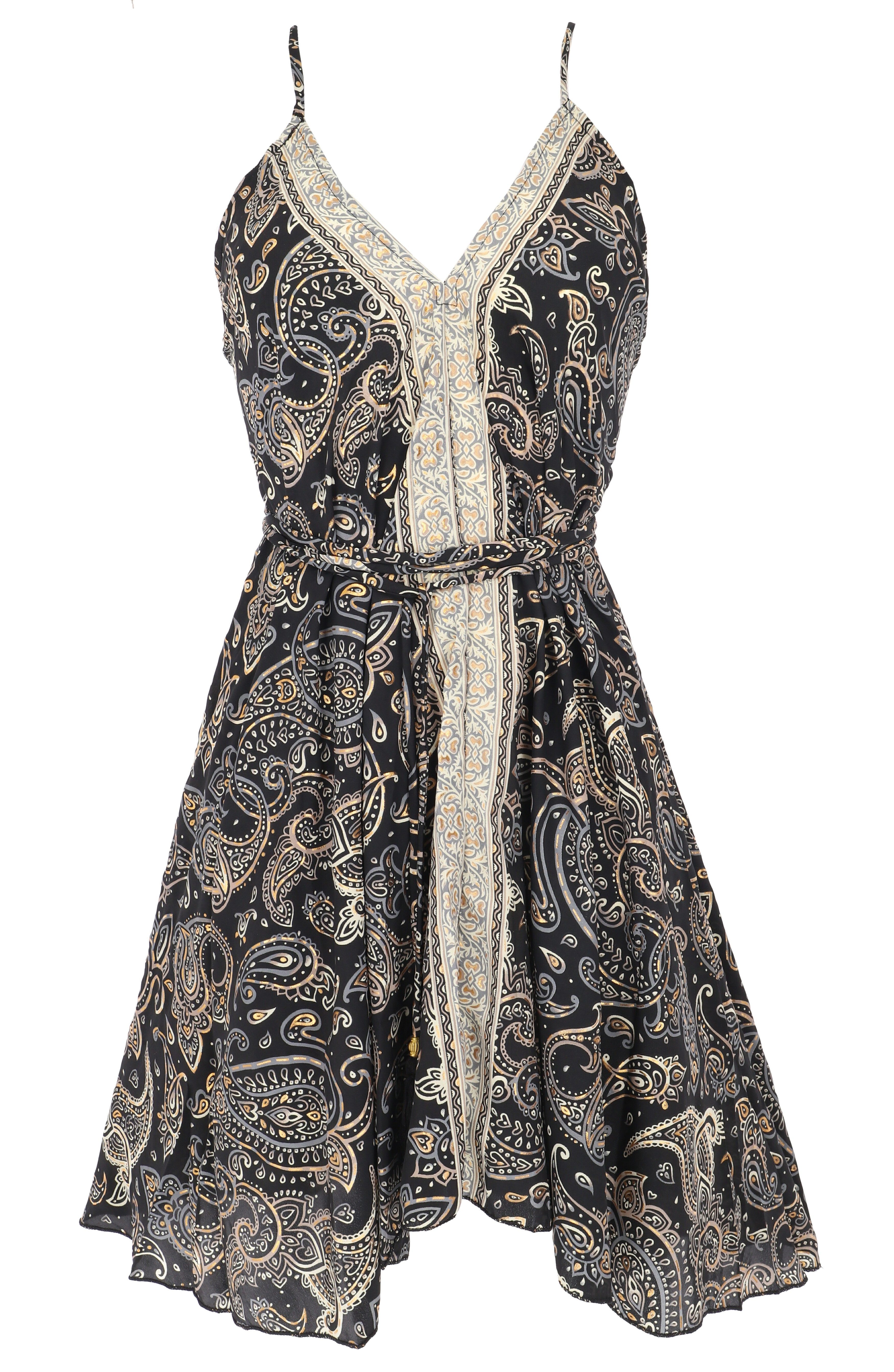 Guru-Shop Midikleid Seidiges Minikleid Boho chic, wandelbares.. alternative Bekleidung – Bild 5 von 5