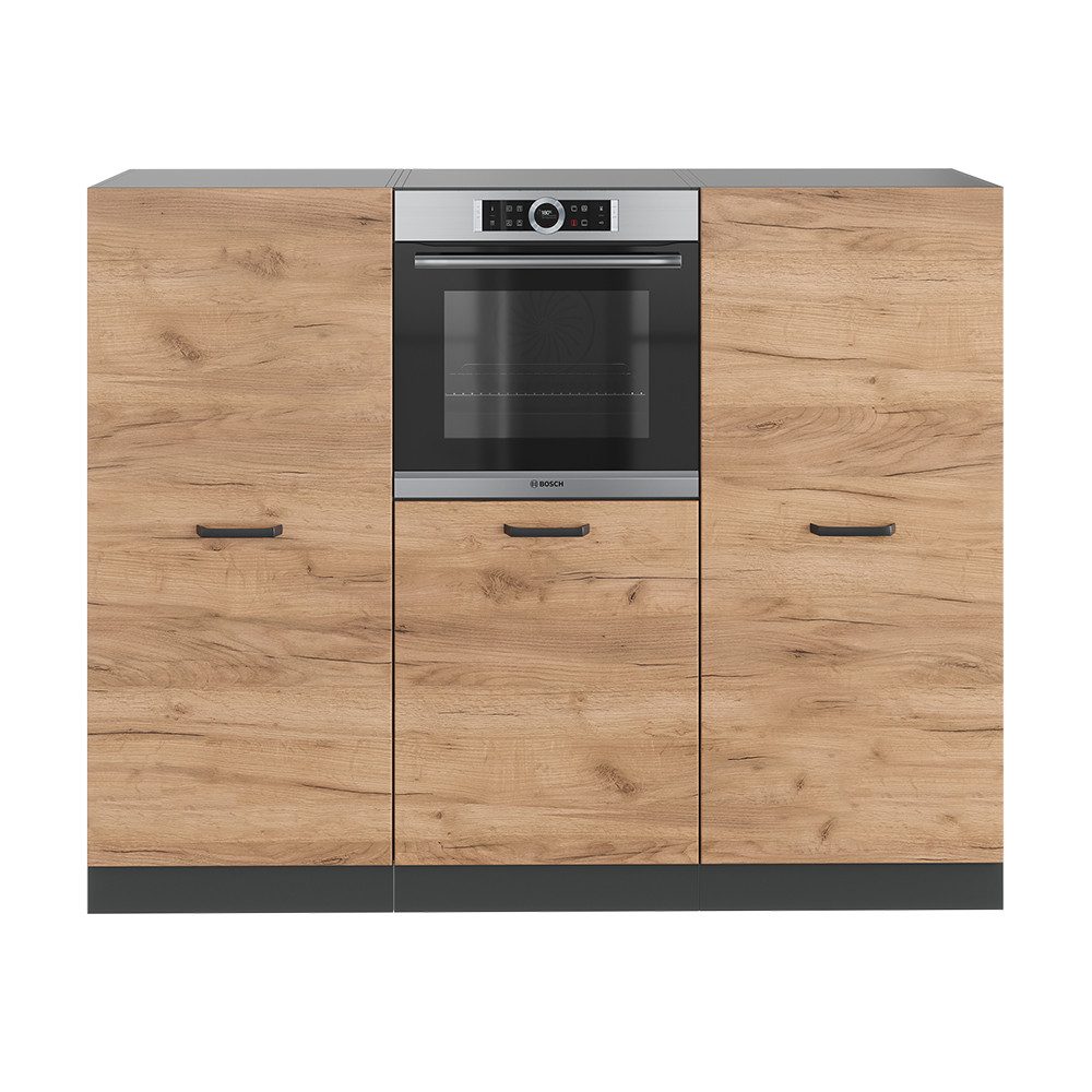 Vicco Küchenzeile R-Line, Goldkraft Eiche/Anthrazit, 180 cm ohne Arbeitspla günstig online kaufen