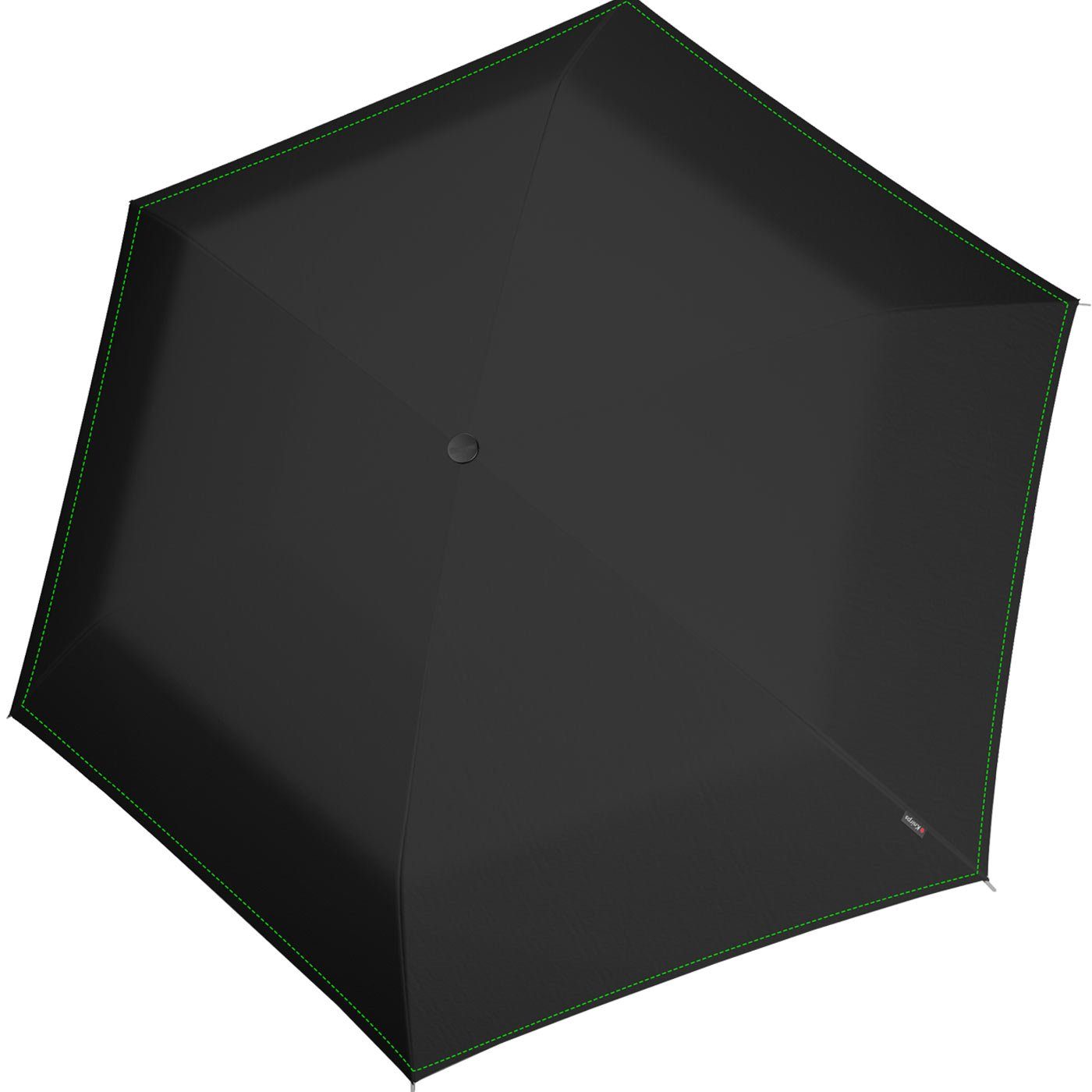 Manual Taschenregenschirm - Ultra super US.050 leicht Knirps® extrem Light schwarz Neon, Slim kompakt und